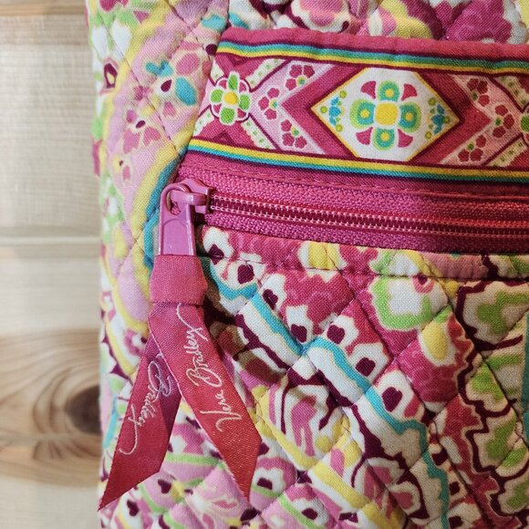 Vintage Vera Bradley Quilted Crossbody Bag – Pink Paisley Floral Print - Picture 5 of 10